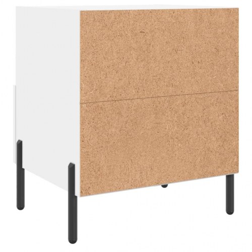 Sengebord 40x35x47,5 cm konstrueret træ hvid