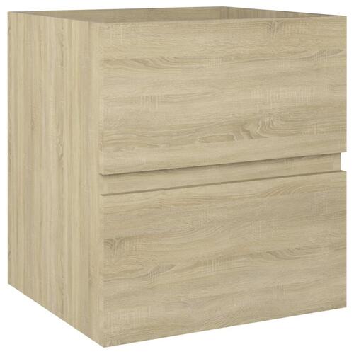 Skab til håndvask 41x38,5x45 cm konstrueret træ sonoma-eg