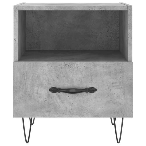 Sengebord 40x35x47,5 cm konstrueret træ betongrå
