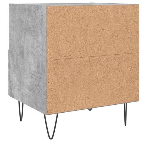 Sengebord 40x35x47,5 cm konstrueret træ betongrå