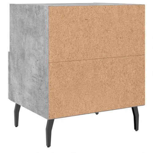 Sengebord 40x35x47,5 cm konstrueret træ betongrå