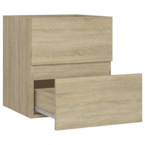 Skab til håndvask 41x38,5x45 cm konstrueret træ sonoma-eg