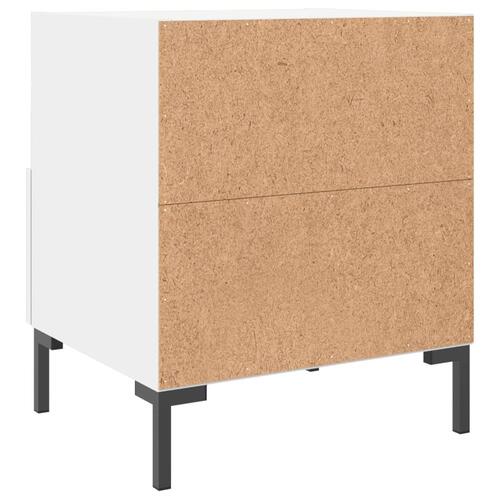 Sengebord 40x35x47,5 cm konstrueret træ hvid