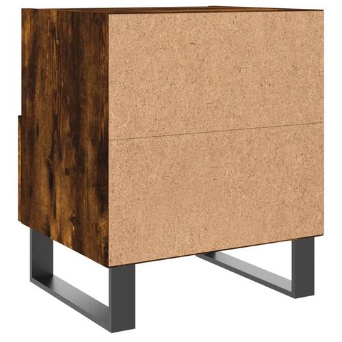 Sengebord 40x35x47,5 cm konstrueret træ røget egetræ