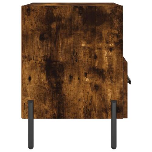 Sengebord 40x35x47,5 cm konstrueret træ røget egetræ