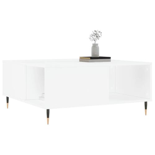 Sofabord 80x80x36,5 cm konstrueret træ hvid