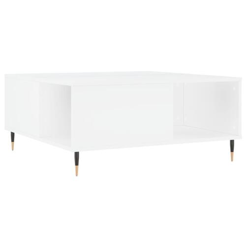 Sofabord 80x80x36,5 cm konstrueret træ hvid