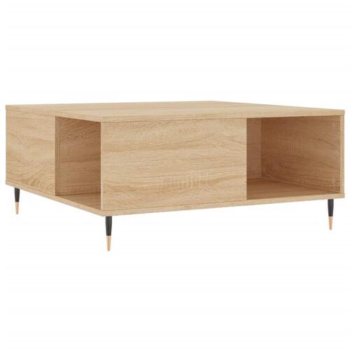 Sofabord 80x80x36,5 cm konstrueret træ sonoma-eg