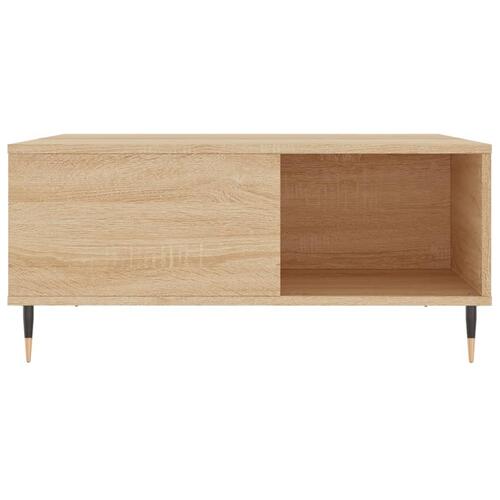 Sofabord 80x80x36,5 cm konstrueret træ sonoma-eg