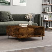 Sofabord 80x80x36,5 cm konstrueret træ røget egetræsfarve