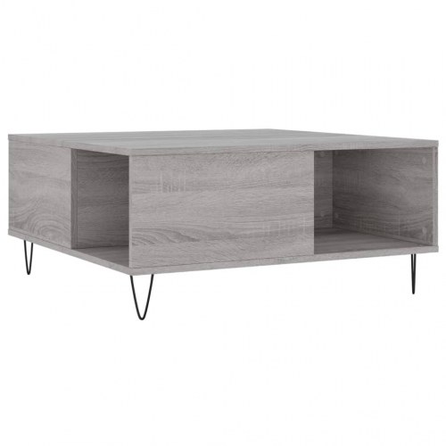 Sofabord 80 × 80 × 36,5 cm i konstrueret træ - grå sonoma-eg