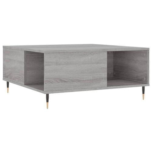 Sofabord 80x80x36,5 cm konstrueret træ grå sonoma-eg