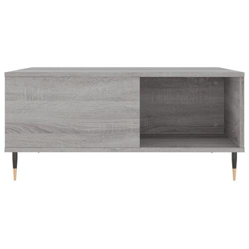 Sofabord 80x80x36,5 cm konstrueret træ grå sonoma-eg