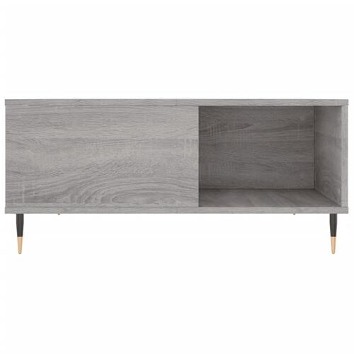 Sofabord 80x80x36,5 cm konstrueret træ grå sonoma-eg