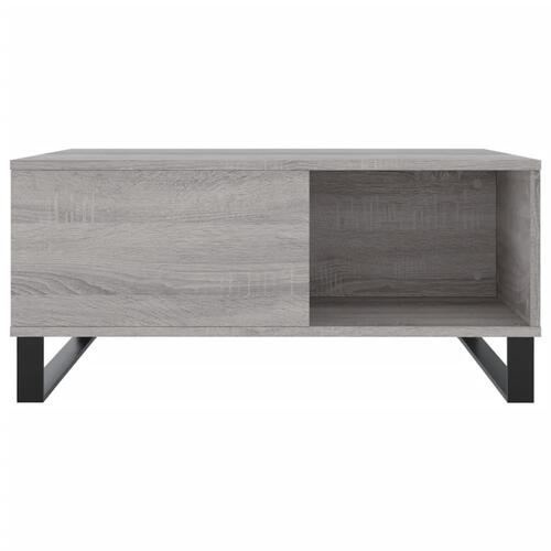 Sofabord 80x80x36,5 cm konstrueret træ grå sonoma-eg