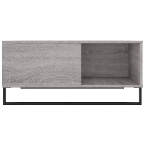 Sofabord 80x80x36,5 cm konstrueret træ grå sonoma-eg