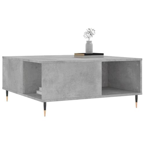 Sofabord 80x80x36,5 cm konstrueret træ betongrå