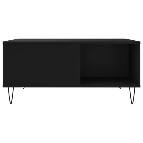 Sofabord 80x80x36,5 cm konstrueret træ sort