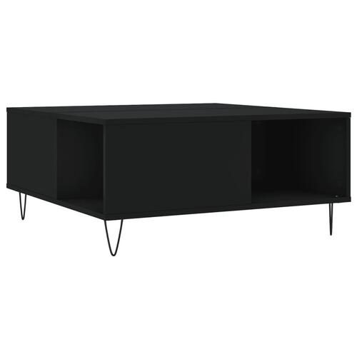 Sofabord 80x80x36,5 cm konstrueret træ sort