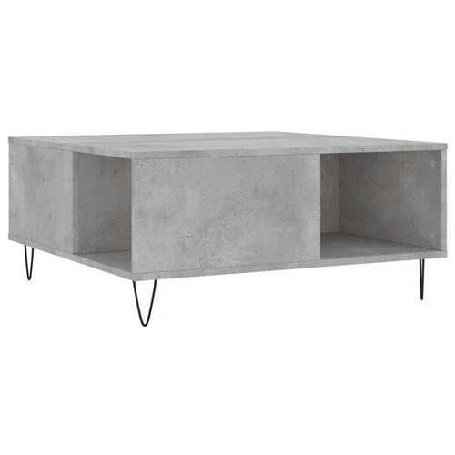 Sofabord 80x80x36,5 cm konstrueret træ betongrå