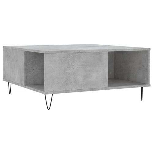 Sofabord 80x80x36,5 cm konstrueret træ betongrå