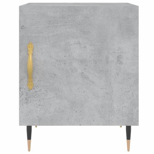 Sengebord 40x40x50 cm konstrueret træ betongrå