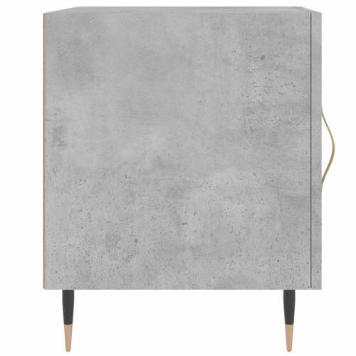 Sengebord 40x40x50 cm konstrueret træ betongrå
