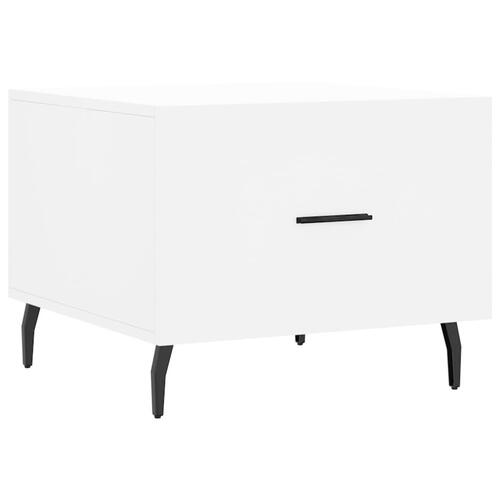 Sofabord 50x50x40 cm konstrueret træ hvid