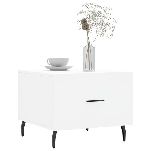 Sofabord 50x50x40 cm konstrueret træ hvid