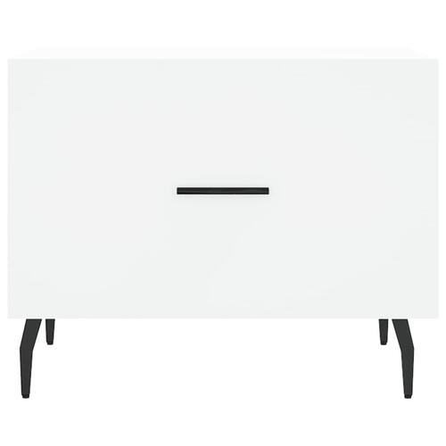 Sofabord 50x50x40 cm konstrueret træ hvid