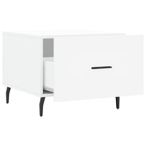 Sofabord 50x50x40 cm konstrueret træ hvid