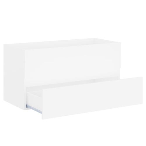 Skab til håndvask 90x38,5x45 cm konstrueret træ hvid