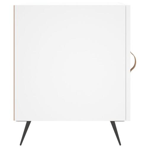 Sengebord 40x40x50 cm konstrueret træ hvid