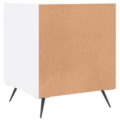 Sengebord 40x40x50 cm konstrueret træ hvid