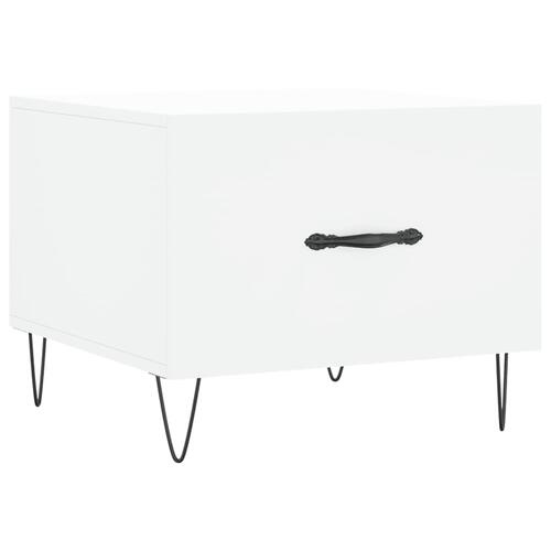 Sofabord 50x50x40 cm konstrueret træ hvid