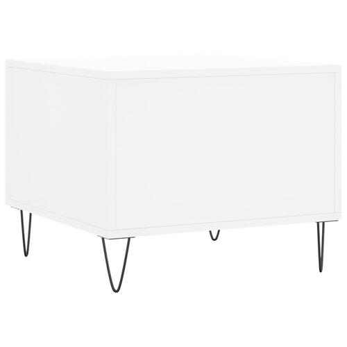 Sofabord 50x50x40 cm konstrueret træ hvid