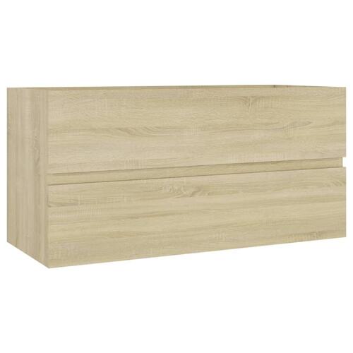 Skab til håndvask 90x38,5x45 cm konstrueret træ sonoma-eg