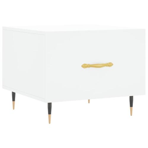 Sofabord 50x50x40 cm konstrueret træ hvid