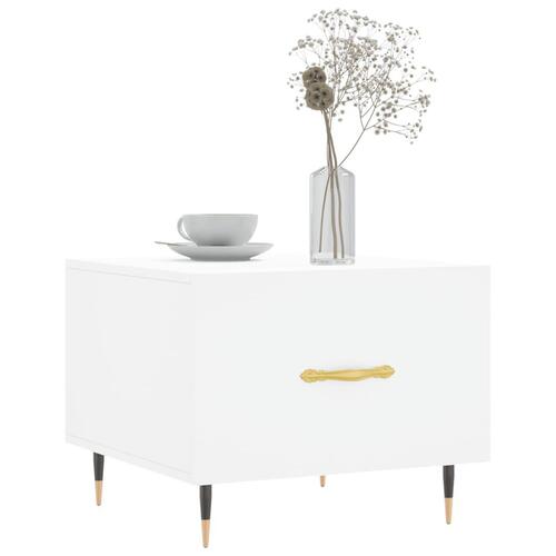Sofabord 50x50x40 cm konstrueret træ hvid
