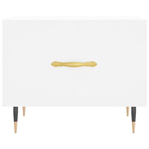 Sofabord 50x50x40 cm konstrueret træ hvid