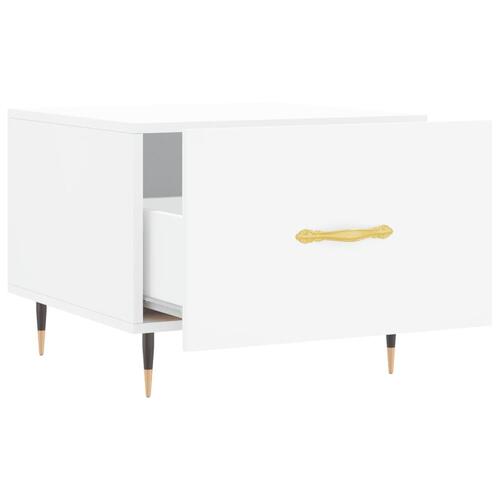 Sofabord 50x50x40 cm konstrueret træ hvid