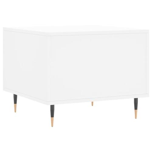 Sofabord 50x50x40 cm konstrueret træ hvid