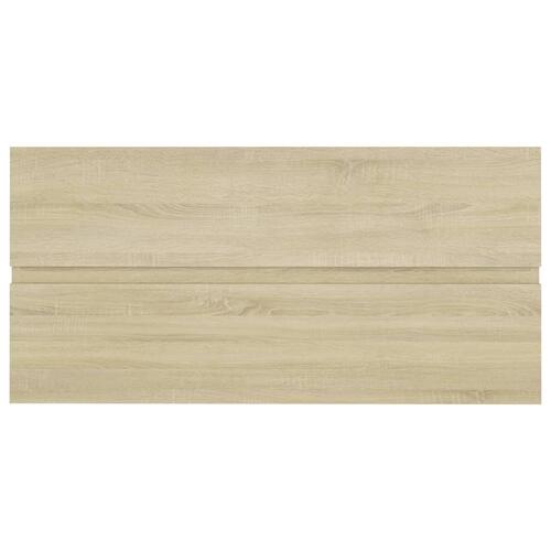 Skab til håndvask 90x38,5x45 cm konstrueret træ sonoma-eg