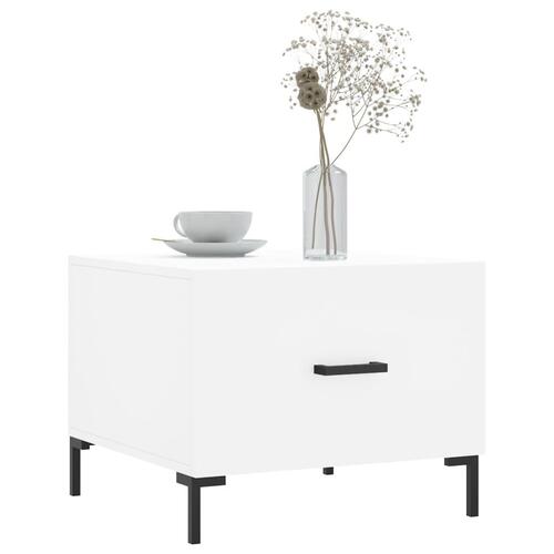 Sofabord 50x50x40 cm konstrueret træ hvid