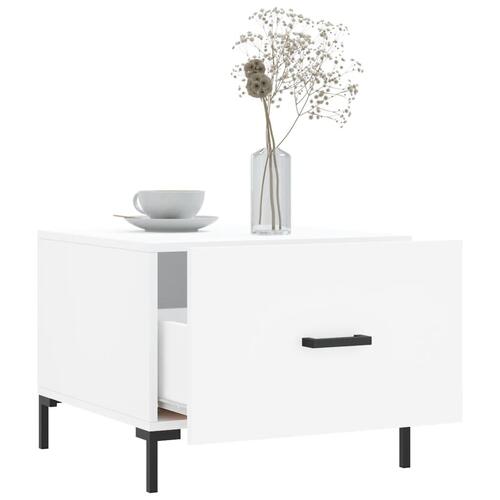 Sofabord 50x50x40 cm konstrueret træ hvid