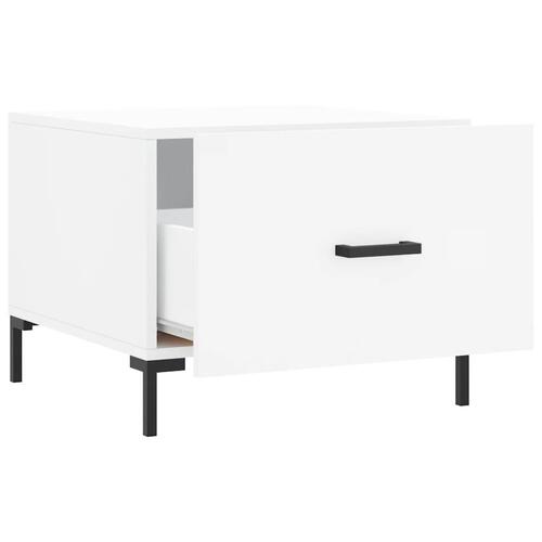 Sofabord 50x50x40 cm konstrueret træ hvid