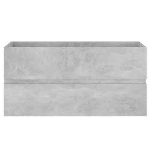 Skab til håndvask 90x38,5x45 cm konstrueret træ betongrå
