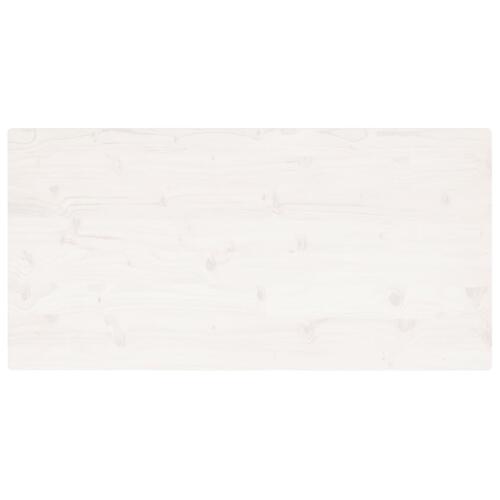 Bordplade 110x60x2,5 cm oval massivt fyrretræ hvid