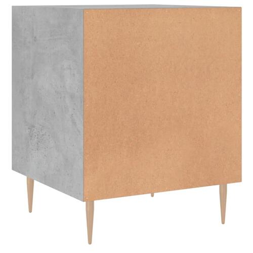 Sengebord 40x40x50 cm konstrueret træ betongrå