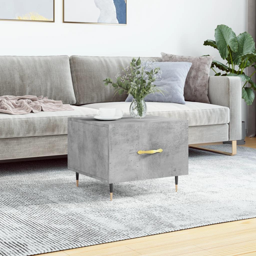 Sofabord 50x50x40 cm konstrueret træ betongrå